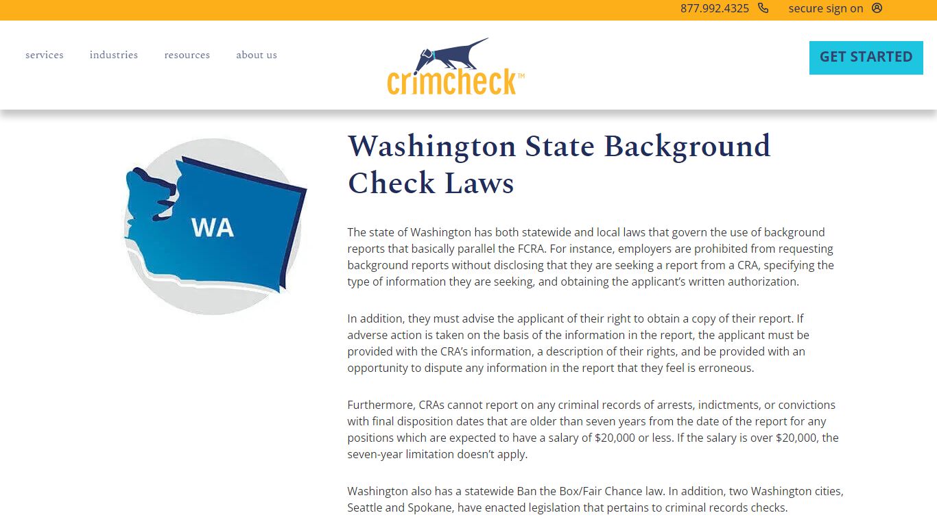 Washington State Background Check Laws (WA) | Crimcheck